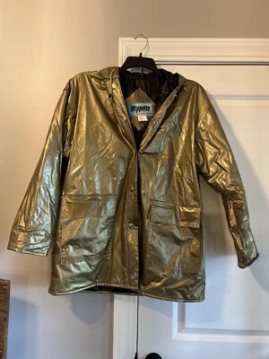 Chaqueta con Capucha Wippette Rain Things De Colección Dorada Impermeable Para Mujer Mediana. 🌙 ⭐️ 🔥 Foto 1 de 4