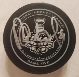 Ray Emery Autographed 2013 Stanley Cup Finals Game Five Puck (BAS) - Picture 1 of 4