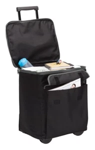 Maletín negro plegable para documentos de viaje de negocios oficina con ruedas - Imagen 1 de 2