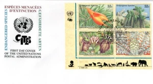 First Day Cover United Nations Postal Administration 1996 Endangered Species 32C - Picture 1 of 1