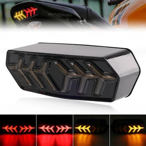 3-in-1 LED Tail Brake Light Sequential Turn Signal For Honda GROM MSX125 CBR650F - Foto 1 di 7