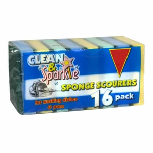 Paquete de esponjas Ramon Clean & Sparkle Scourer de 16 piezas multicolor - Imagen 1 de 1