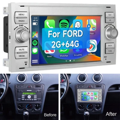 Für Ford Fusion 2006–2012 Android 15 Carplay Autoradio GPS Navi WIFI BT 2+64GB - Bild 1 von 4