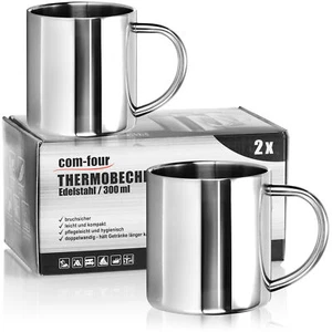 2x Edelstahl Thermobecher - 300 ml je Becher - Isolierbecher doppelwandig - Bild 1 von 8