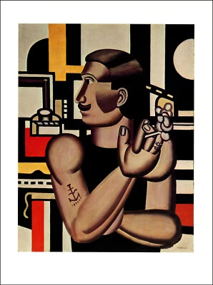 1976 年复古印花 Fernand Leger The Mechanic 1920 美术板画 — 第 1/3 张图片