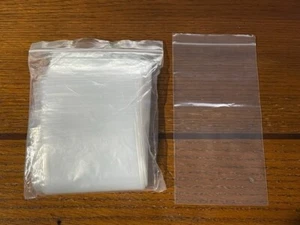 100 Clear Plastic 3.5"x7.0" 1MIL ziplock Re-closable PolySeal Bags Coins/Jewelry - Picture 1 of 3