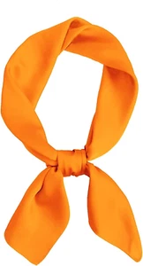 Orange Schal Orange Ascot Fred Scooby Doo 50er Jahre Halstuch Satin Seide Hallowe... - Bild 1 von 11