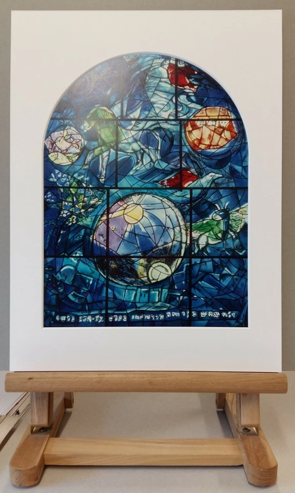 Chagall Glasfenster 02/12 Antiquarisches Blatt aus dem Jahr 1962 + Passepartout - Bild 1 von 1