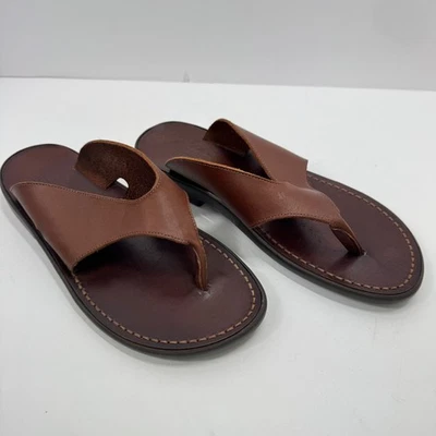 Munro American Womens Leather Sandals Flip Flops Brown Size 6.5 - Image 1 of 4