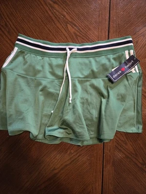Falda Derek Heart XL Verde Con Rayas Azules y Blancas Con Pantalones Cortos Skort Nueva con Etiquetas... Foto 1 de 4