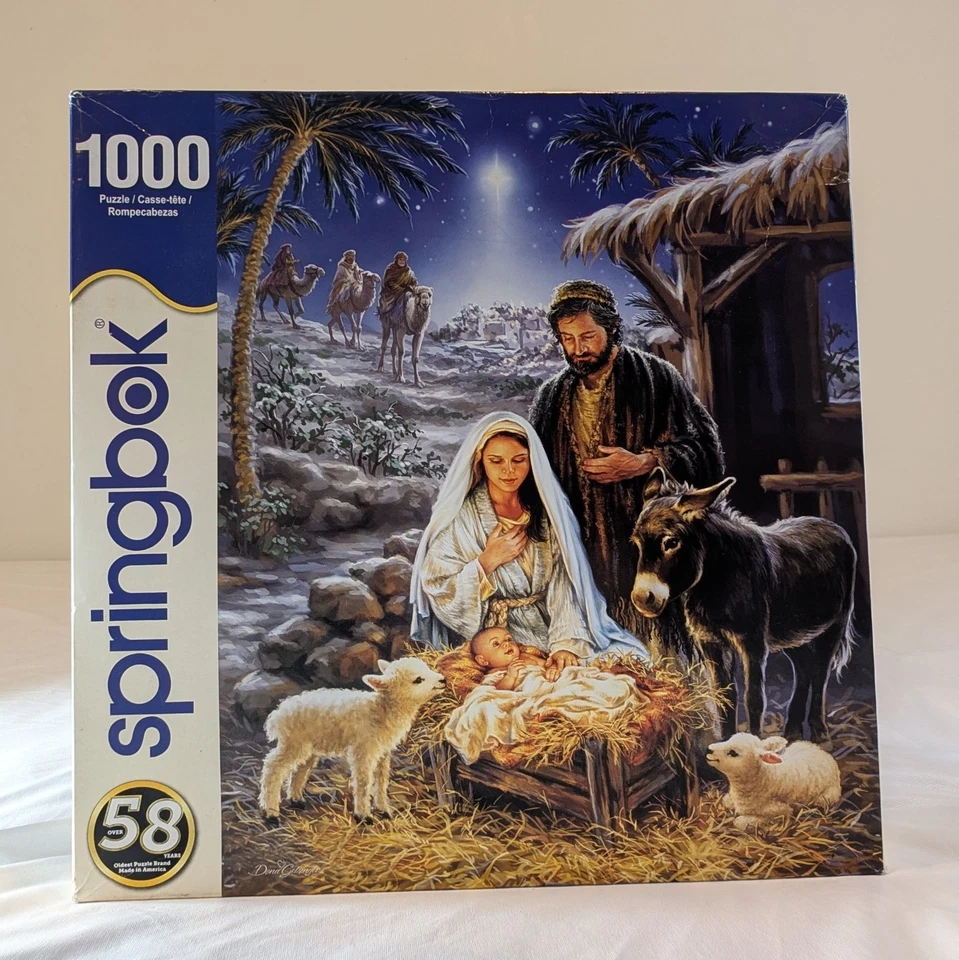 SAVIOR IS BORN 1000 PIECE SPRINGBOK JIGSAW PUZZLE GELSINGER - Image 1 of 3