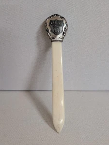 Brieföffner Silber Bein ? aus der alten Werbung  von WENZ PFORZHEIM Sammlerstück - Bild 1 von 4