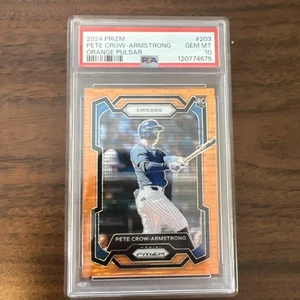 Prizm Pete Crow-Armstrong #203 Orange Pulsar Prizm 2024/399 PSA 10. Pop 5 - Imagen 1 de 3