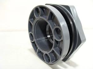 Neu CHEMKOR Kemflo 4" PVC SCH 80 Schottverschraubung Doppelgewinde NPT P7025816DT - Bild 1 von 7