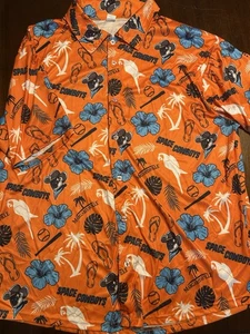 Margaritaville Men's Aloha Space Cowboys Orange Button Up Shirt - Size XL - Picture 1 of 4