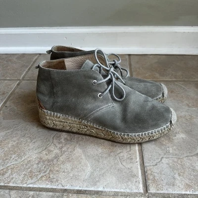 Rag & Bone Gray Suede Geneva Espadrille Boho Moccasin Wedges Women’s Size 7.5 - Image 1 of 4