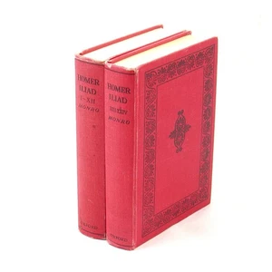 Iliad Homer 2-Vol Oxford HC Set Original Greek D B Monro (Ed.) w/Notes & Grammar - Picture 1 of 11
