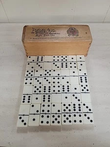 Vintage Serralles Don Q Rum Dominoes Set Double Six Spinner Set Of 28 - Picture 1 of 18