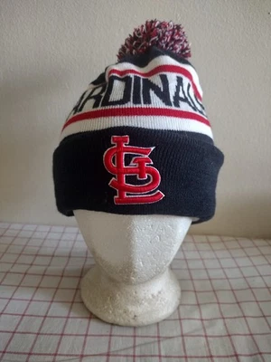 STL Cardinals Gorro Pom Invierno Gorra Sombrero Azul Gris Hombre Mujer Tejido Nueva Era Foto 1 de 4