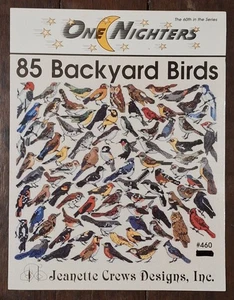 CROSS STITCH PATTERN LEAFLET - ONE NIGHTERS - 85 BACKYARD BIRDS - LOOK! - Picture 1 of 2