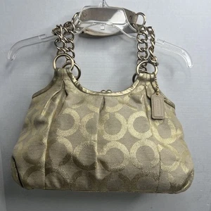 Coach Purse Parker Optic Art Signature Shoulder Bag M0868-13443 canvas shoulder - Picture 1 of 12