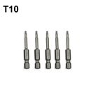 Magnetic Fivepoint Torx Screwdriver Bits T8t40 For Electric Tools (5Pcs)