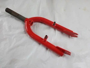 New 18" KIDS BIKE BMX Red Steel FORKS, 1" Threaded x 132mm V brake 10mm Axle - Imagen 1 de 6