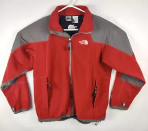 Rare Vintage THE NORTH FACE Windstopper Fleece Jacket 90s 2000s Red Gray SZ L - Picture 1 of 4