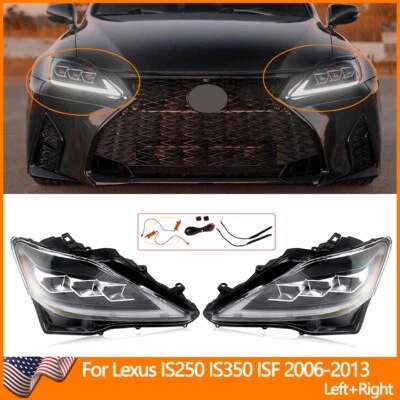 LED DRL Signal Projector Headlight Assembly For 2006-2013 Lexus IS250 IS350 Foto 1 de 4