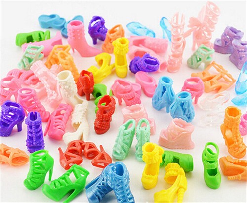 VETEMENTS 10xAbiti per bambola vestiti fatti a mano + 10xscarpe tacchi alti per bambola giocattolo bambino 'XI