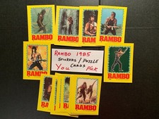 Rambo 1985 TOPPS STICKERS CARDS You Pick COMPLETE YOUR SET Sylvester Stallone