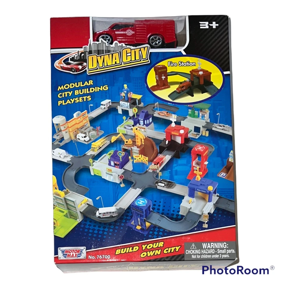 Dyna City Motor Max FIRE STATION Modular Building NEW & SEALED Hard to Find - Image 1 of 1