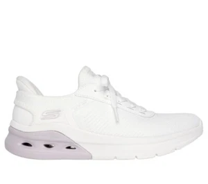 Skechers Ladies Slip ins Bobs ARC Waves 2.0 in Off White - Picture 1 of 5