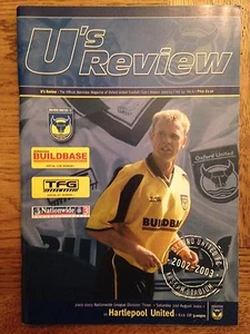 Oxford United v Hartlepool United - League 3 - Played 31/08/2002 - For Charity - Picture 1 of 1