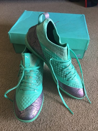 Scarpe da calcio Puma Future 2.3 Netfit IT verdi da uomo 12 5 D indoor calcio