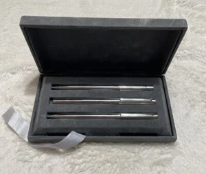 Sterling Silver Mitsubishi Pencil Co 2 Ballpoint Pens Mechanical Pencil Box Set - Picture 1 of 16