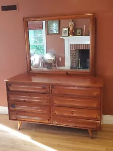 MCM FRANKILN SHOCKEY LOWBOY DRESSER WITH MIRROR - Picture 1 of 23