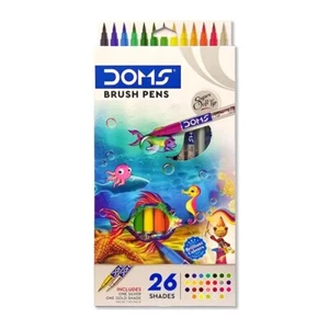 Doms Non-Toxic Multicolor 26 Shades Brush Pens Set Super Soft Fine Tip Pens FS - Picture 1 of 6