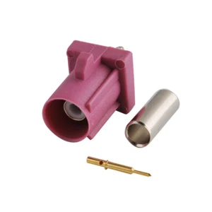 Confezione 20 Connettori Autoradio Satellitare Fakra H Maschio Rosa per Cavo RG316 RG174 - Foto 1 di 2