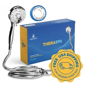 AquaBliss TheraSpa Hand Shower – 6 Mode Massage Handheld Shower Head Set HS300 - Picture 1 of 9