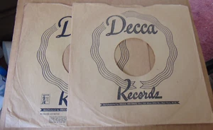 10" 2 Decca (sharper) Original 78rpm Record Sleeve Sleeves - Picture 1 of 12