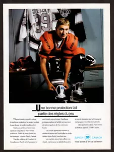 1992 Zurich Canada Vintage Original Print AD with WAYNE GRETZKY Hockey LA Kings - Picture 1 of 1