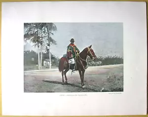 ca.1895 französischer Photochrom GAUCHO IN RIO GRANDE DO SUL, BRASILIEN, #197 - Bild 1 von 1