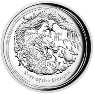 Australia 2012 Year of Dragon $1 High Relief Pure 1 Oz Silver Coin Perfect - Picture 1 of 5