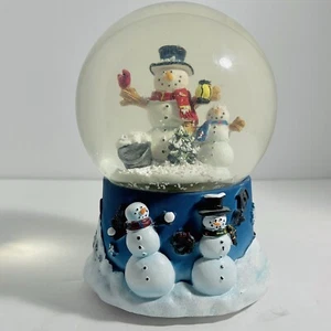 Northlight 6,75" Pupazzo di Neve E Famiglia Musicale Natale Globo Neve Glitter-Cupola - Foto 1 di 5
