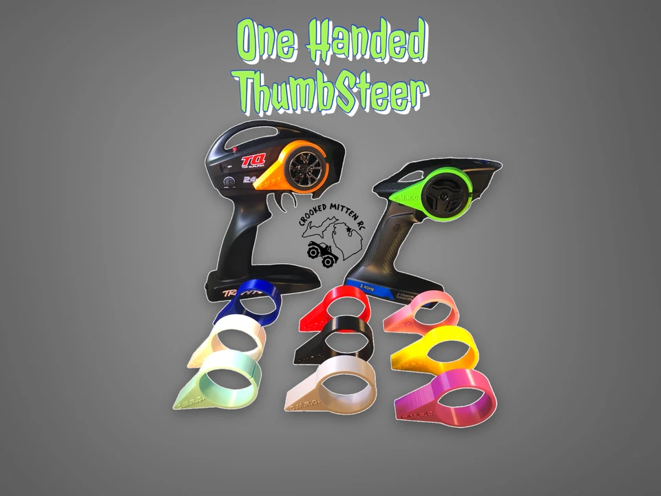 One Handed ThumbSteer for a RC Truck Controller (Traxxas,Axial,Redcat,Spectrum) - Image 1 of 3