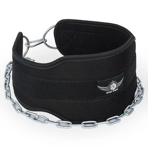 Adjustable Weighted Chain Belt Weight Loss Gym Training Fitness Exercise Dip/Ups - Picture 1 of 8
