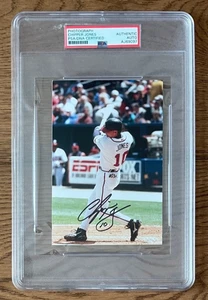 Chipper Jones Signed game Photo PSA MLB Braves bas Baseball autograph HOF - Picture 1 of 3