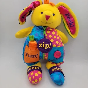 Carter's Anziehen lernen gelber Hase Textur Farben Entwicklung Vintage Spielzeug - Bild 1 von 9