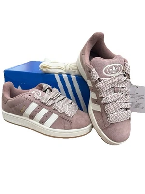 Brand New- Adidas Limited Edition Campus 00 W 7.5, Mauve With Chevron Laces - Image 1 of 4